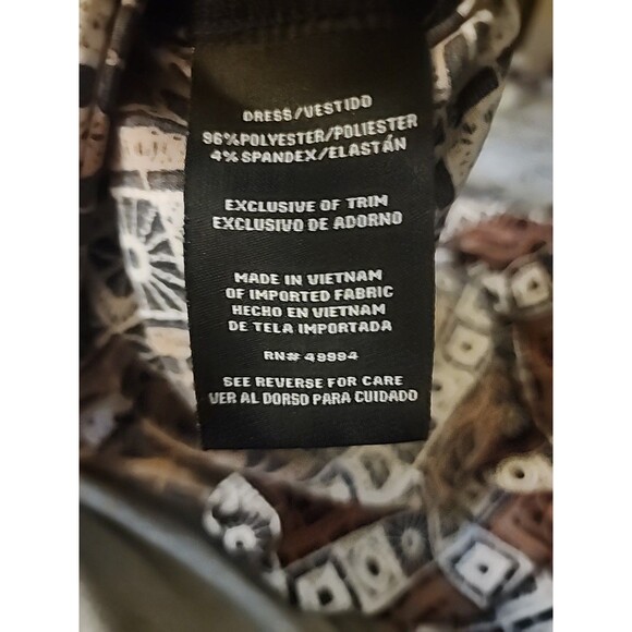 R & M Richards Women Geometric Puff-Print Necklace Dress Sz 16 New Excellent B7 - Picture 8 of 9